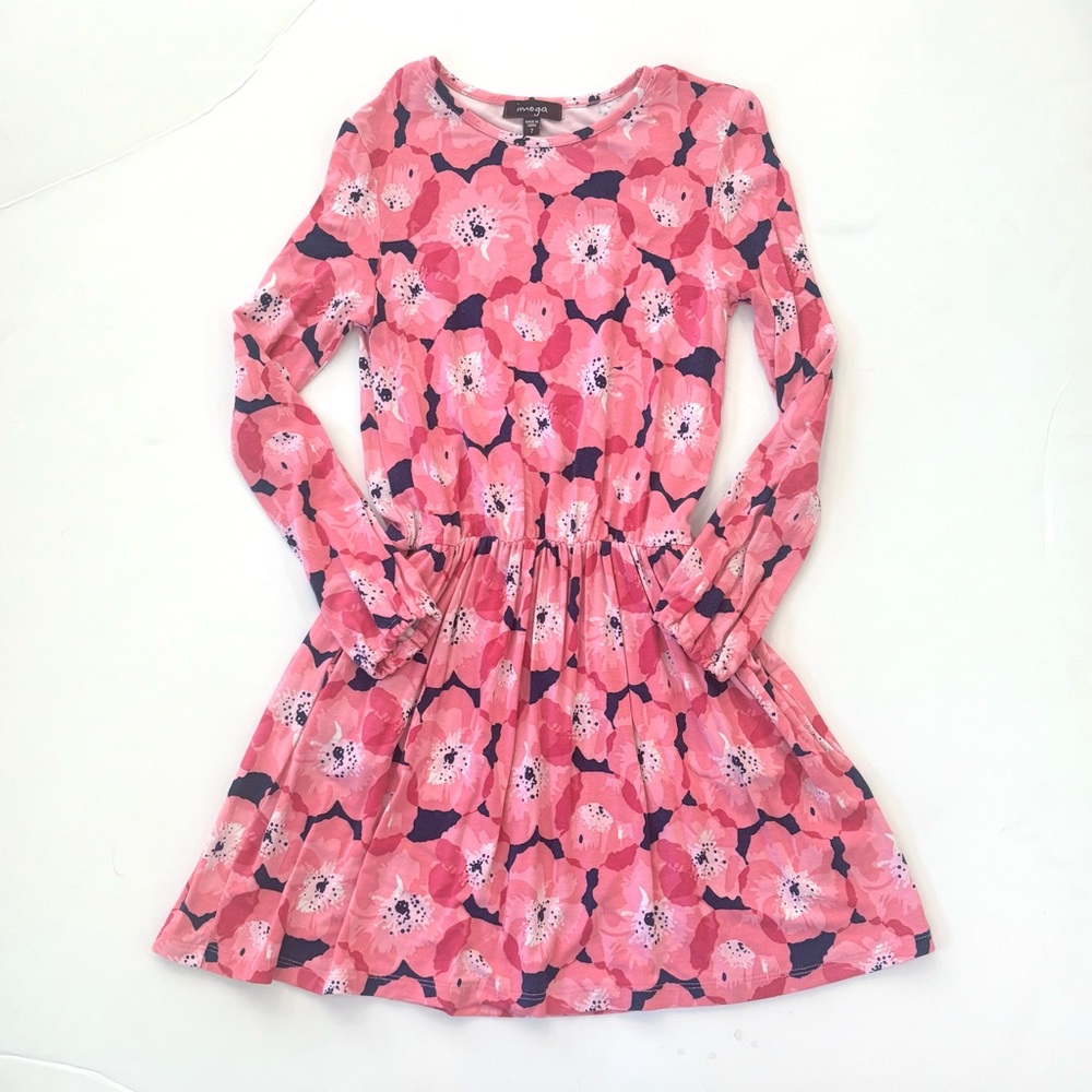 Imoga Pink Floral Long-Sleeve Dress